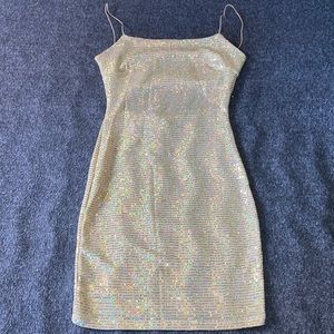 Gold Diamond Womens Dress